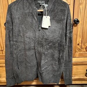 Barefoot Dreams Dark Gray Zip-Up Jacket